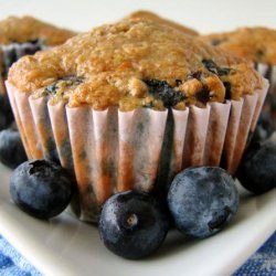 Low-Fat High Fiber Blueberry Bran Muffins
