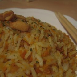 Carrot Rice with Peanuts
