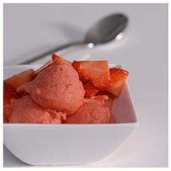 Sweet and Silky Strawberry Sorbet