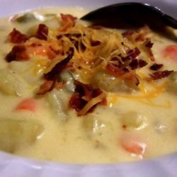 Kittencal's Cheddar Cheese & Potato Soup