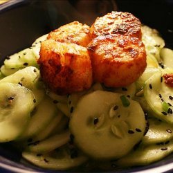 Cucumber Salad with Spicy Wasabi Dressing
