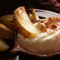 Potato Wedges With Roasted Garlic Dip