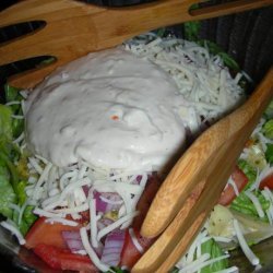 Cheesy Italian House Salad With Parmesan Dressing