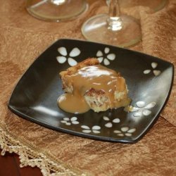 Old Fashion Bread Pudding With Caramel Sauce