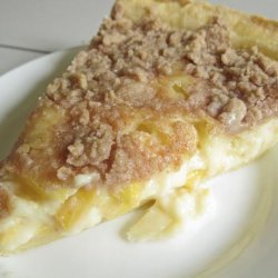 Peach Custard Pie With Streusel Topping