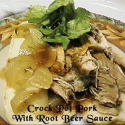 Crock Pot Pork with Root Beer Sauce
