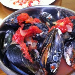 Mussels with Garlic & White Wine