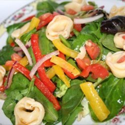 Tortellini Spinach Salad With Sesame Dressing