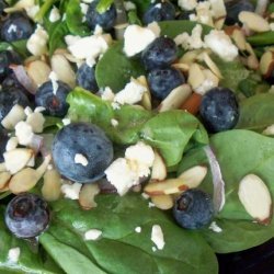 Greens With Blueberries, Feta and Almonds