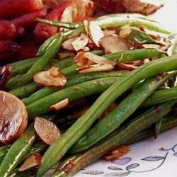 French Green Beans Sautéed With Mushrooms and Almonds