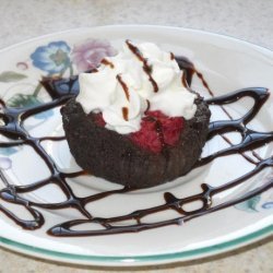 Flourless Chocolate-Raspberry Cakes