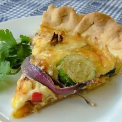 Roasted Vegetable and Gruyere Quiche