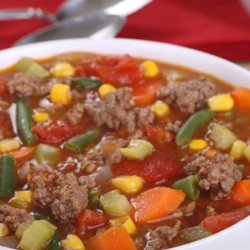 Vegetable and Ground Beef Soup