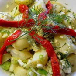 Moldavian Potato, Feta and Scallion Salad