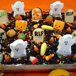 Spooktacular Halloween Graveyard Cake