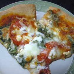 Spinach Feta and Artichoke Pizza