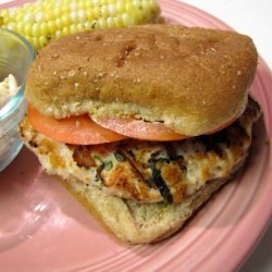 Goat Cheese and Spinach Turkey Burgers