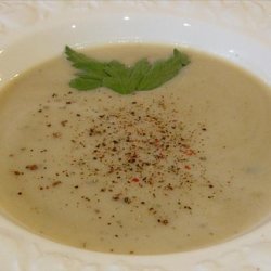 Roasted Garlic Soup with Parmesan