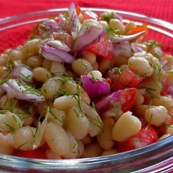 Dilled White Bean and Grape Tomato Salad