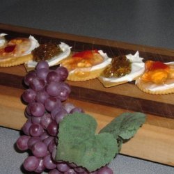 Crackers, Cream Cheese, and Pepper Jelly