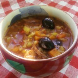 Chunky Chicken Soup, Mediterranean Style