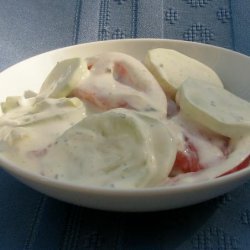 German Cucumber Salad with Sour Cream