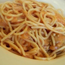 Grandmas Cheddar Cheese Spaghetti